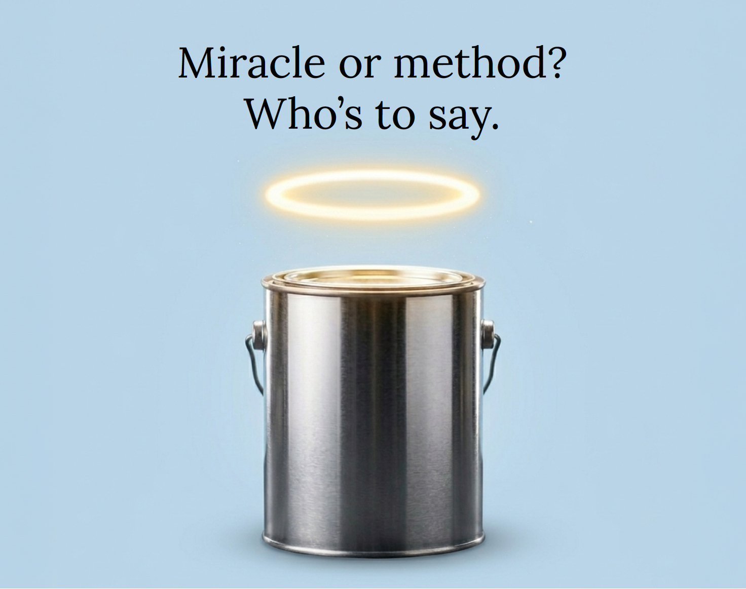 image of paint can with halo